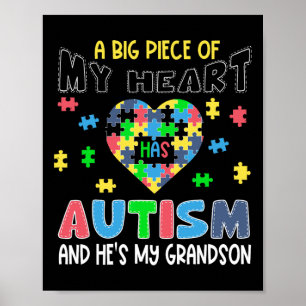 Een groot stuk van mijn hart heeft autisme en hij poster