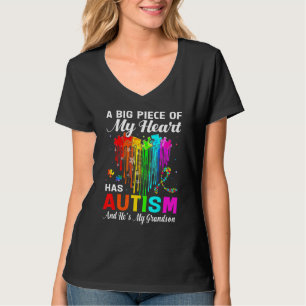 Een groot stuk van mijn hart heeft autisme en hij t-shirt
