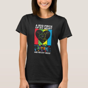 Een groot stuk van mijn hart heeft autisme en hij t-shirt