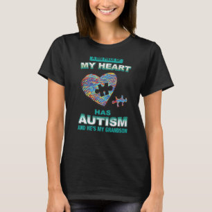 Een groot stuk van mijn hart heeft autisme en hij t-shirt
