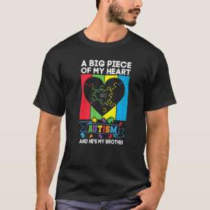 Een groot stuk van mijn hart heeft autisme en hij t-shirt