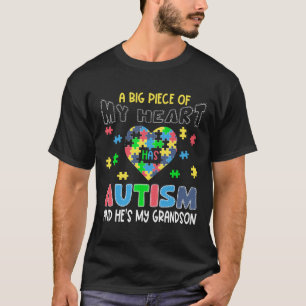 Een groot stuk van mijn hart heeft autisme en hij t-shirt