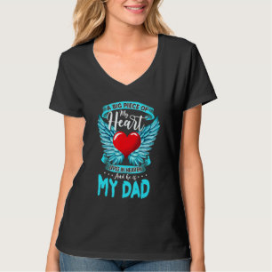 Een groot stuk van mijn hart leeft in de hemel en t-shirt