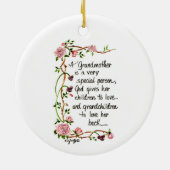 Een grootmoeder is een speciale Florentijnse tekst Keramisch Ornament (Achterkant)