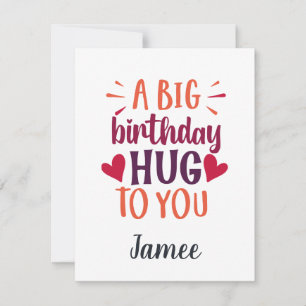 Een grootse verjaardag Hug Birthday Gift Kaart en