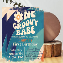 EEN Groovy Babe 1e Verjaardag Groovy One Madeliefj