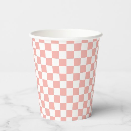 Een Groovy meisje roze Daisy Checker Papieren Bekers (Achterkant)