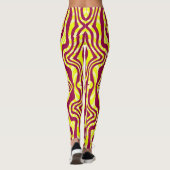 Een groovy patroon "Ratti_Creative_Arts" Leggings (Achterkant)