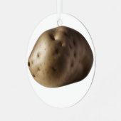 Een grote aardappel metalen ornament (Voorkant links)