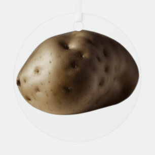 Een grote aardappel metalen ornament