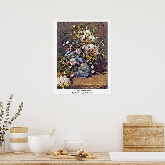 Een grote bloem door Pierre-Auguste Renoir Poster (Keuken)