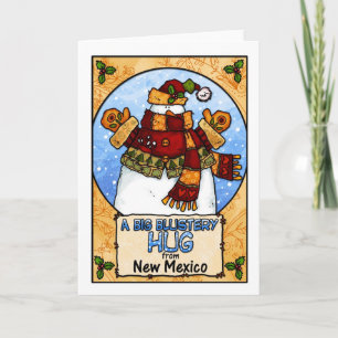 Een grote blustery knuffel uit New Mexico Feestdagen Kaart