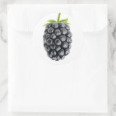 Eén grote braam ronde sticker (Tas)