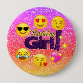 Een grote Button met Ombre Sparkles (Voorkant)