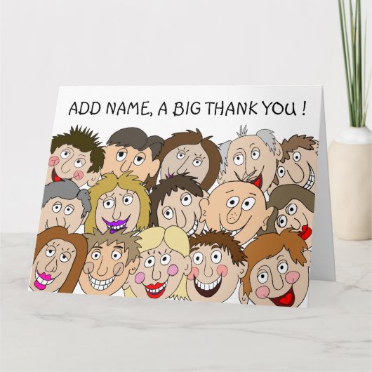 Een grote dank bedankkaart (Voorkant)