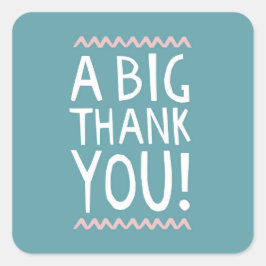 Een grote dank je sticker trendy typografische dan