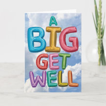 Een grote get-well kaart voor een vriend of famili