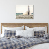 Een grote golf kruipt in het Frankfort-licht Canvas Afdruk (Insitu (Slaapkamer))