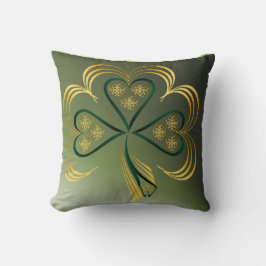 Eén grote, heldere Shamrock Kussen