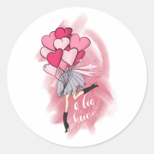 Een grote hugs ronde sticker