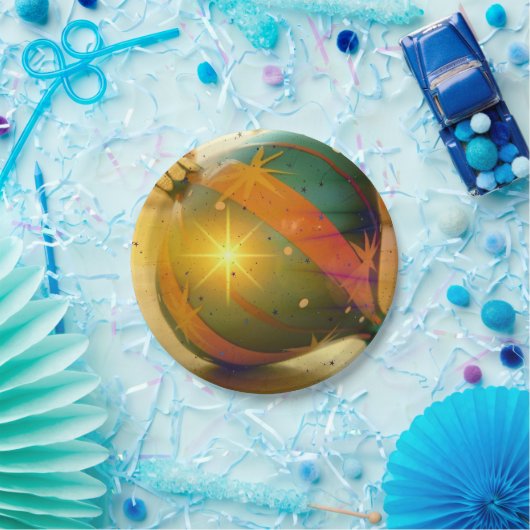 Een grote kerstversiering papieren bordje (Feest)