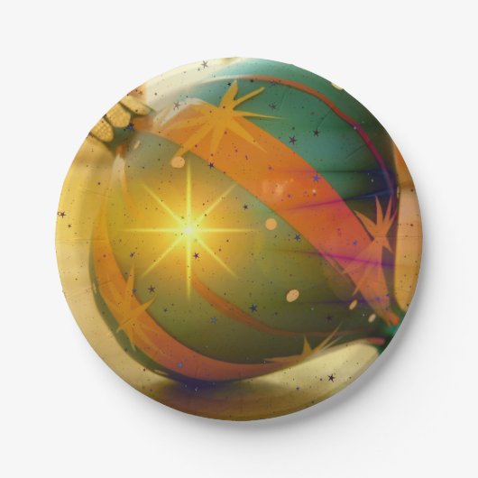 Een grote kerstversiering papieren bordje (Voorkant)