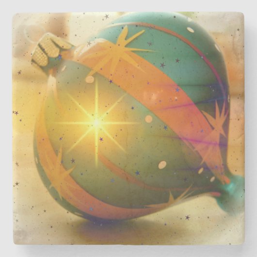 Een grote kerstversiering stenen onderzetter (Voorkant)