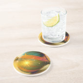 Een grote kerstversiering zandsteen onderzetter (Zijkant)