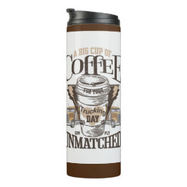 Een grote kop koffie is ongeëvenaarde tumbler thermosbeker