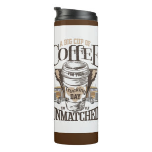 Een grote kop koffie is ongeëvenaarde tumbler thermosbeker