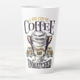 Een grote kop koffie voor uw Trucking Day mok