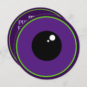 Een Grote Paarse Feesteye Kaart (Voorkant / Achterkant)