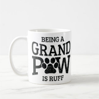 Een grote poot zijn is Ruff Dog Grandpa Grand Koffiemok