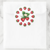 Een grote, rode, zoete aardbei grote Sticker (Tas)