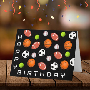 Een grote sportfan. Happy Birthday Kaart