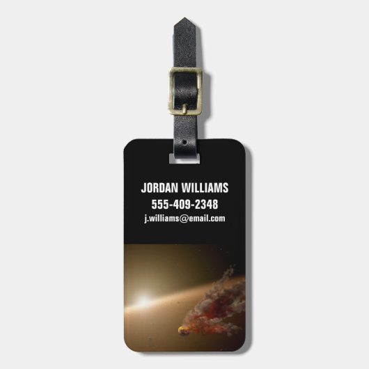 Een grote uitbarsting rond ster NGC 2547-ID8. Bagagelabel (Voorkant verticaal)