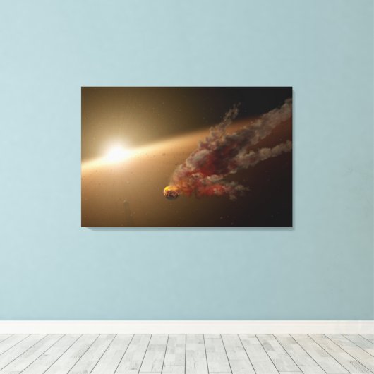 Een grote uitbarsting rond ster NGC 2547-ID8. Canvas Afdruk (Insitu (Houten vloer))