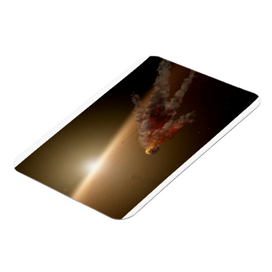 Een grote uitbarsting rond ster NGC 2547-ID8. Magneet (Linkerzijde)