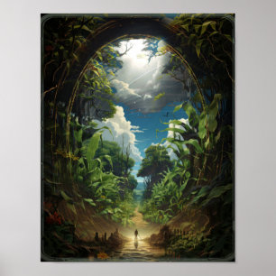'Een grotere wereld' Natuur Fantasy Poster