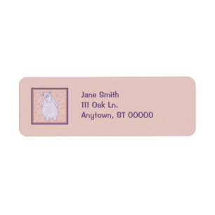 Een gulle Hippo-Adresetiketten Etiket