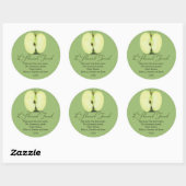 Een half groene appel Rosh Hashanah Ronde Sticker (Vel)