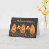 Een Halloween Boo Jack O' Lantern line-up Kaart (Gele Bloem)