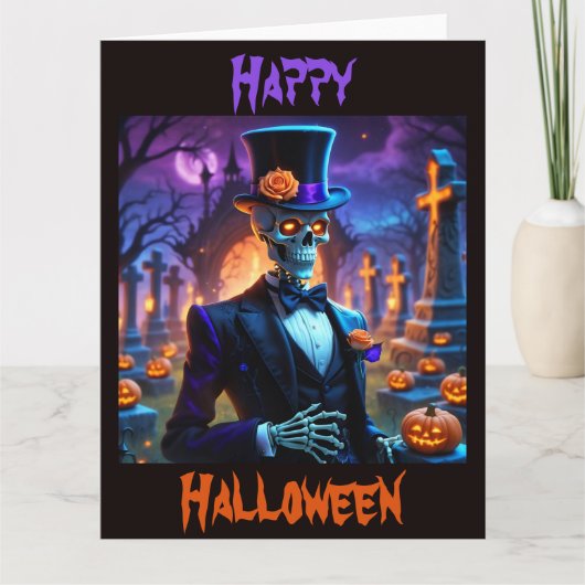 Een Halloween Groom Kaart (Voorkant)