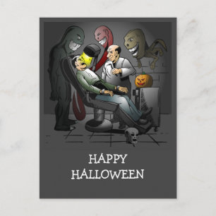 Een Halloween Nacht bij de tandarts Briefkaart