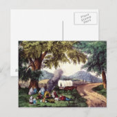 Een halte aan de kant van de Wayside Briefkaart (Voorkant / Achterkant)