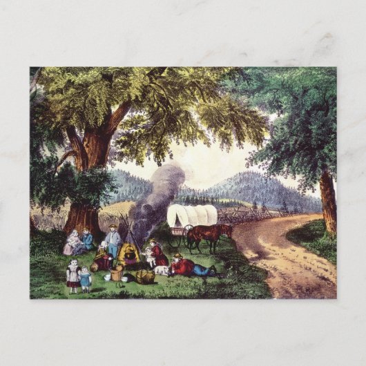 Een halte aan de kant van de Wayside Briefkaart (Voorkant)