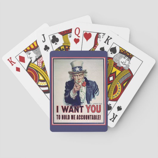Een hand voor oom Sam Pokerkaarten (Achterkant)