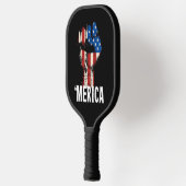 Een hand vuist Amerikaanse vlag 'America' Pickleball Paddle (Links)