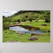 Een hanger met kleine houten bank poster (Voorkant)