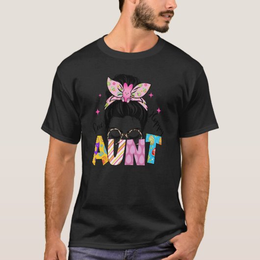 Eén hap tante paasjaartante t-shirt (Voorkant)